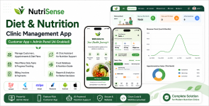 NutriSense – Diet  Nutrition Clinic Management App | Customer App + Admin Panel (AI-Enabled)