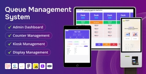 OnestQ – Queue  Token Management System with Kiosk, Counter  Display – Laravel Addon