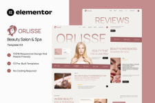 Orlisse – Beauty Salon  Spa Elementor Template Kit
