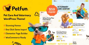 Petfun – Pet Care  Veterinary WordPress Theme