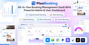 PixaBooking – Booking Management SaaS System Platform with Admin  User Dashboard
