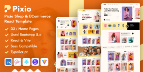 Pixio – Shop  eCommerce React Template