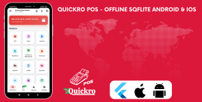Quickro POS Flutter App (Offline + Cloud Backup) Android  IOS