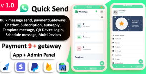 QuickSender – Whatsapp ChatBot Auto Reply | WhatsApp Bulk sender | Multi Payment gateway (SAAS)