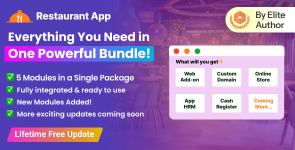 Restaurant App all-on one Bundle Module