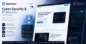 Sentrion – Cyber Security  IT Security HTML Template
