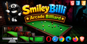 Smiley Billi Arcade Billiard  – HTML5 3D Sport Game