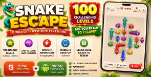 Snake Escape | HTML5 Game with Android Build Project