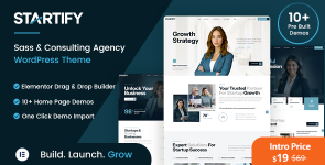 Startify – Startup Business  Consulting Agency Elementor Theme