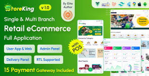 StoreKing – eCommerce (Grocery, Pharmacy, Supershop) App with Laravel Website  Admin Panel with POS