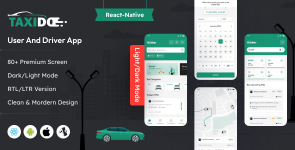 Taxido – React Native Taxi App | Rider + Driver App Expo UI KIT