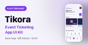 Tikora | Flutter Event Ticketing UI Kit