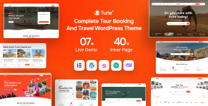 Turie – Modern Travel  Tour Booking WordPress Theme