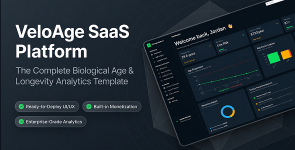 VeloAge – Biological Age Tracking  Health Analytics React Dashboard Template