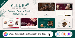 Velura – Spa, Beauty  Nail Salon Booking Laravel Website