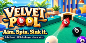 Velvet Pool | HTML5 8-Ball Billiards Game With CPU and Local Two Player