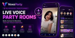 VoxaParty – Audio Party Room, Live Streaming  Voice Chat App with Admin Panel