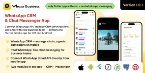 Whoxa Business – WhatsApp CRM Chat Messenger App with Admin Panel